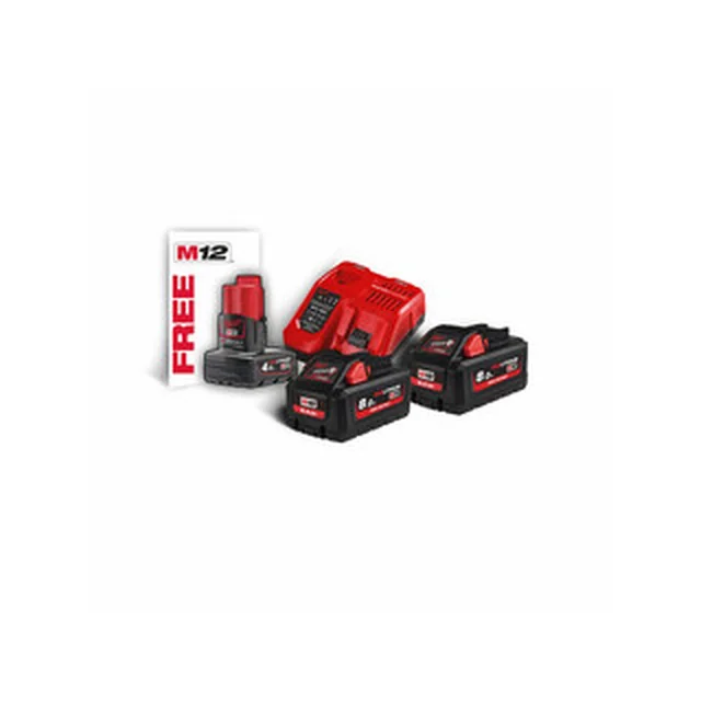 Ensemble batterie et chargeur Milwaukee M18HNRG-802 18 V | 8 Ah