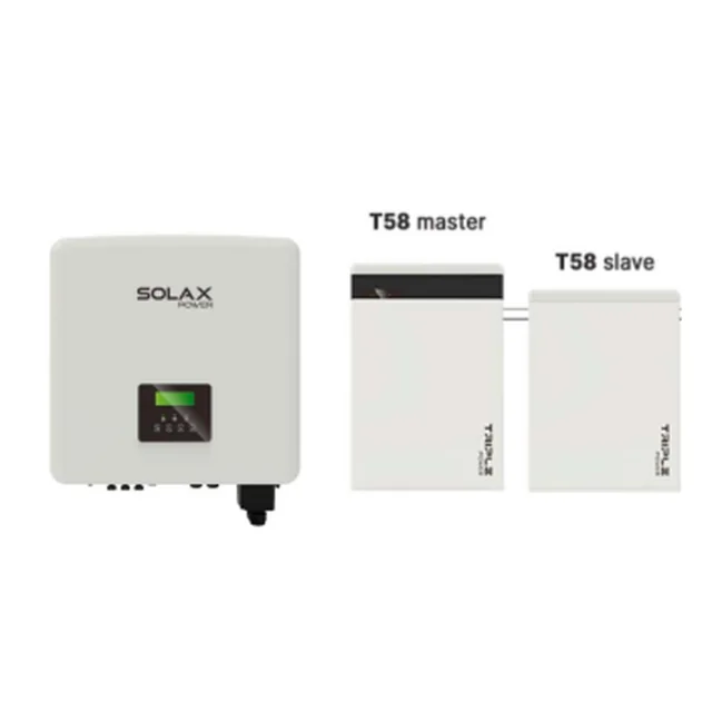 Ensemble complet Solax (Solax X3-Hybrid-10.0-D + SolaX T58 maître + T58 esclave V2)