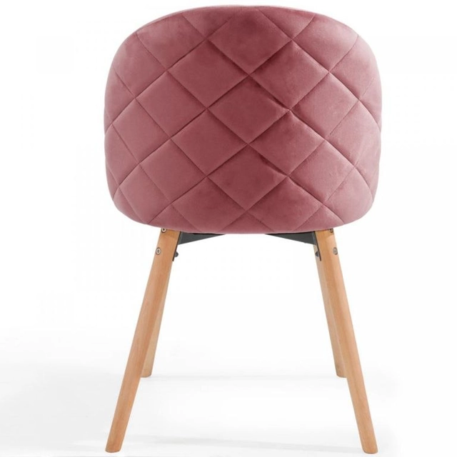 Ensemble de chaises de salle à manger Midomodo velours rose,4 pièces