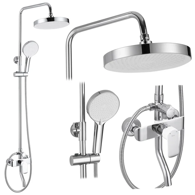 Ensemble de douche REA BLOOM BLANC CHROME