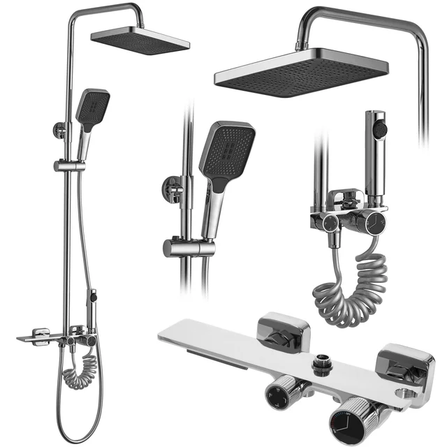 ENSEMBLE DE DOUCHE REA HELIX Chrome