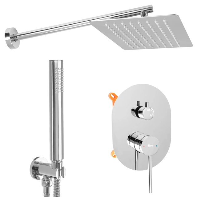 Ensemble de douche Rea Oval Chrome+Eco Box - En plus 5% de réduction avec le code REA5