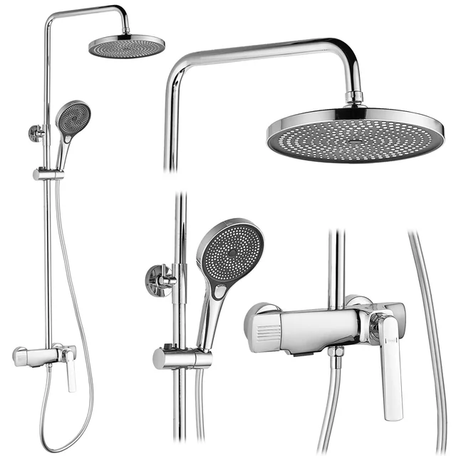 Ensemble de douche REA REBEL CHROME