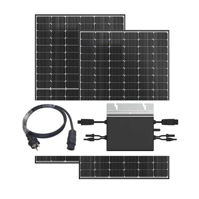 Ensemble petite centrale électrique - 2 x module PV et 1 x onduleur 600W