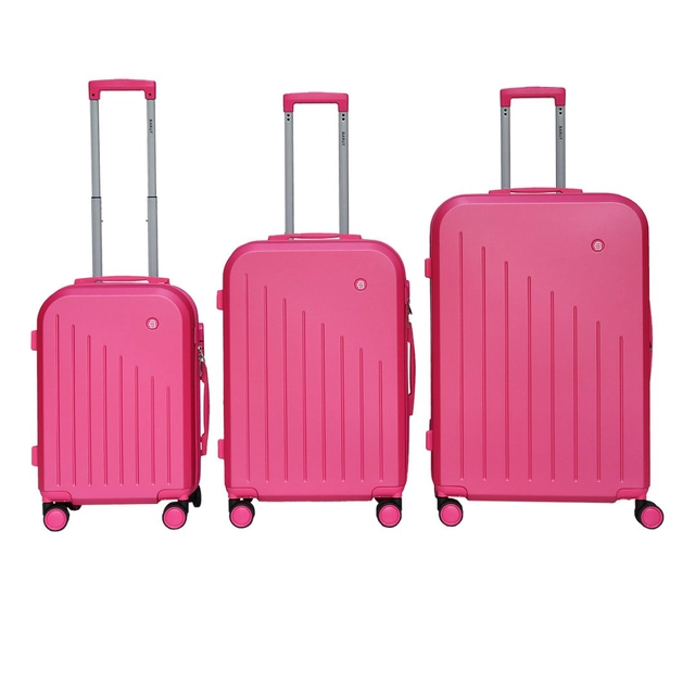 Ensemble valise à roulettes XL+L+M Rose Barut ABS Solid