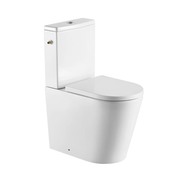 Ενσωματωμένο WC Swiss Aqua Technologies, Brevis Rimfree, με καπάκι αργού χαμηλώματος, πλήρως εφοδιασμένο