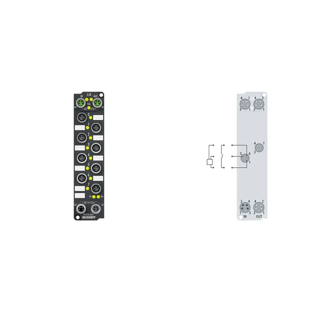 EP1018-0001 | Box EtherCAT, digitální vstup 8-kanałowe, 24 V DC, 10 µs, M8