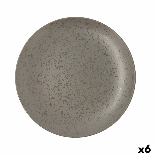 Επίπεδη πλάκα Ariane Oxide Gray Ceramics Ø 31 cm (6 Τεμάχια)