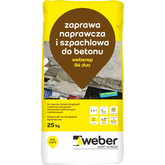 Επισκευαστικό και πληρωτικό κονίαμα Weber Weberep R4 Duo 25kg