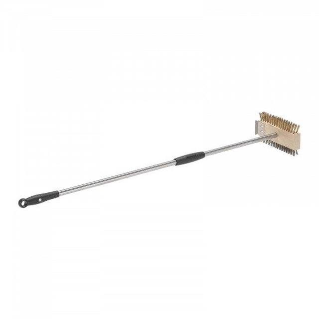 Escova para grelhar - escova dupla face 20 x 11,7 cm - cabo de aço inoxidável 100 cm GI.METAL 10450016 AC-SPBI