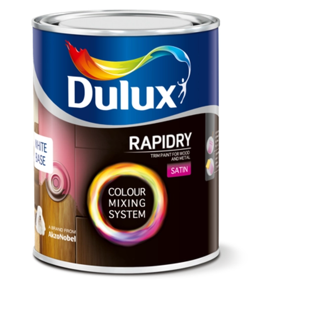 Esmalte al agua para madera y metal Dulux Rapidry Satin Base Medium 0,48 yo