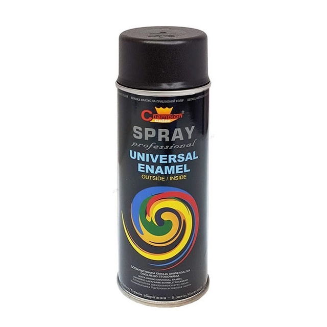 Esmalte universal en spray Champion Professional negro mate 400ml