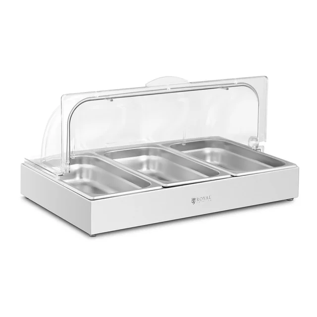 Espositore buffet rolltop con contenitori GN 1/3