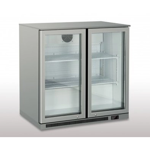 Espositore da bar in acciaio inox smaltato 2-DRZWIOWA 220L INVEST HORECA DBQ220SO DBQ220SO