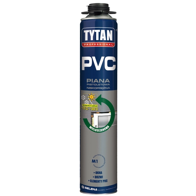 Espuma de montagem de poliuretano Tytan PVC 750 ml