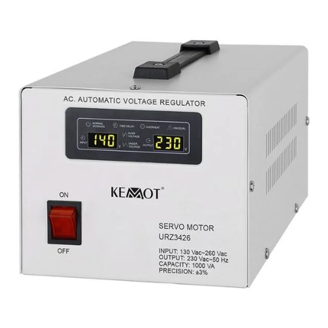 Estabilizador de tensión servomotor 1000VA - KEMOT URZ3426