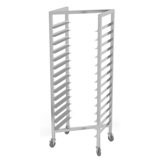 Estante gastronómico de acero inoxidable, tipo Z, para chapa 10x600x400 mm Polgast 410610