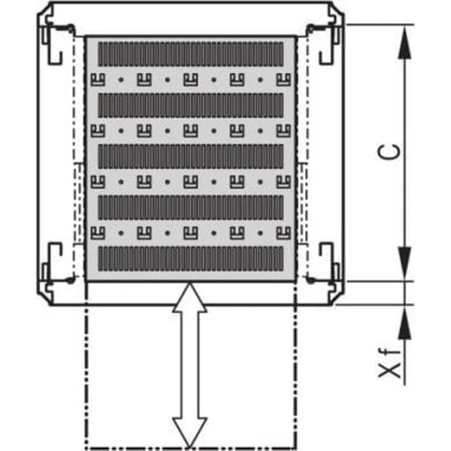 Estante TRITON SCHROFF VARISTAR 19, extensible, máx. 30 kg, con brazos telescópicos