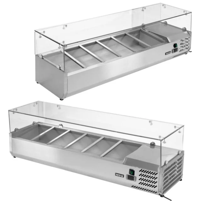 Estensione refrigerazione Vetrina in vetro 6x 1/4 Yato Yg-05321