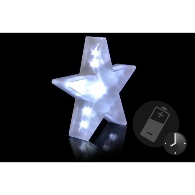 Estrela de Natal 20 LED 3D branco