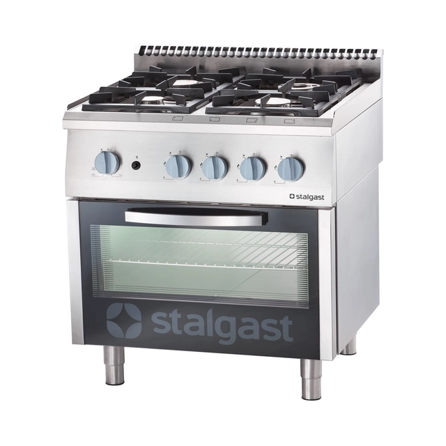 Estufa de gas 4 dimensiones del quemador. 800x700x850 con horno a gas 20,5+5 kW - G30