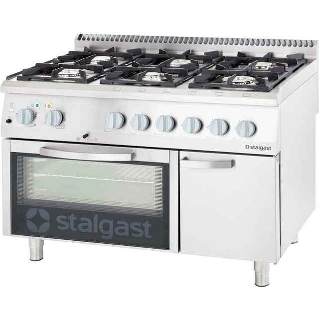 Estufa De Gas 6-Palnikowa Con Horno Eléctrico. 43.5 kW Gas natural Stalgast 9718210