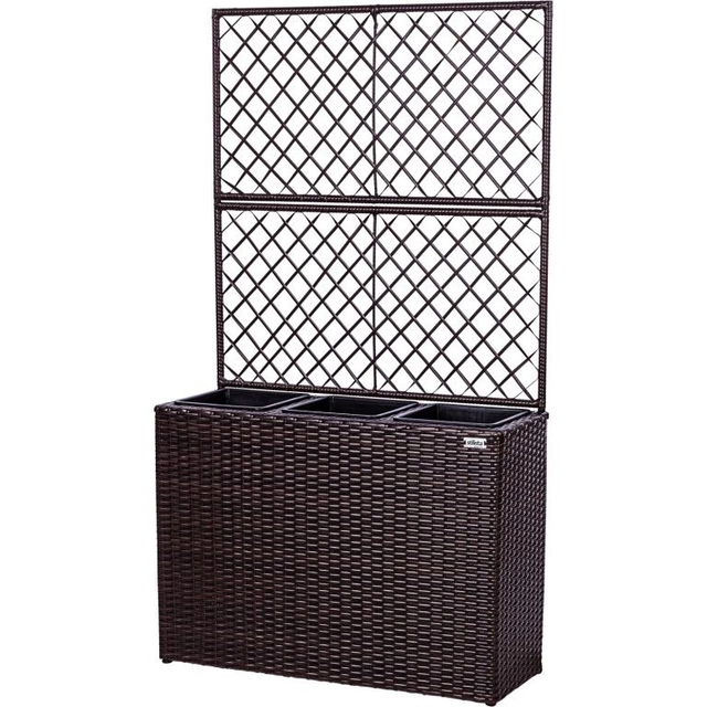 Étagère à casseroles Stylista avec grille de support, marron