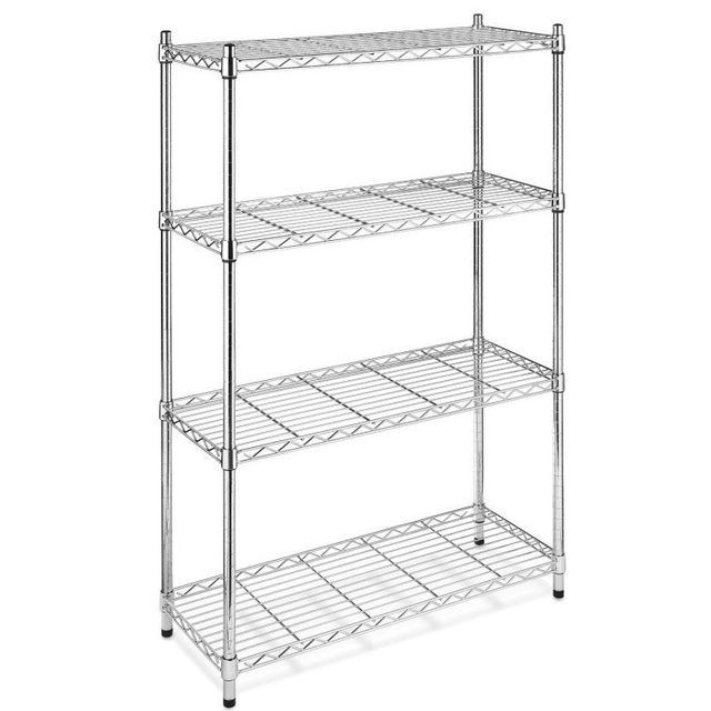 Etagère en métal chromé pour gastronomie, garage, 92x36x200 Ultra