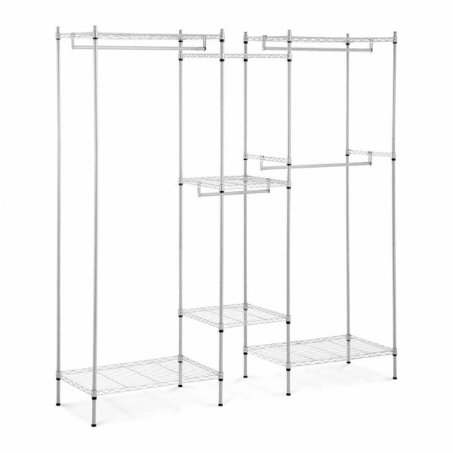 Etagère métallique avec cintres 190x45x195cm ROYAL CATERING 10012533 RCMR-1800P51