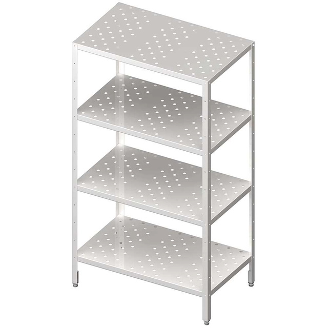 Étagères perforées pour rack d'entrepôt 600x600x1800, Stalgast boulonné