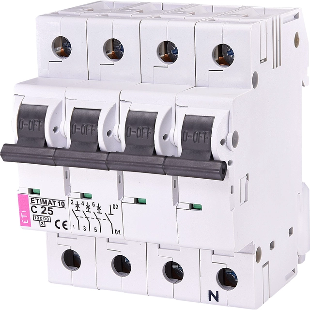 Eti-Polam Автоматичний вимикач 3P+N C 25A 10kA AC ETIMAT10 (002136718)
