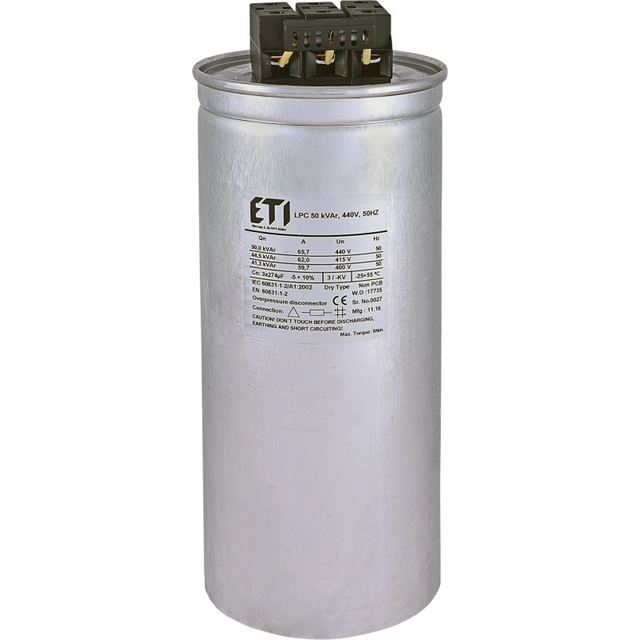 Eti-Polam Condensateur CP LPC 50 kVAr 440V 50Hz (004656767)