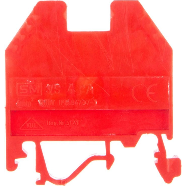 Eti-Polam Conector roscado para carril 4mm2 rojo VS 4 PA+ 003901039