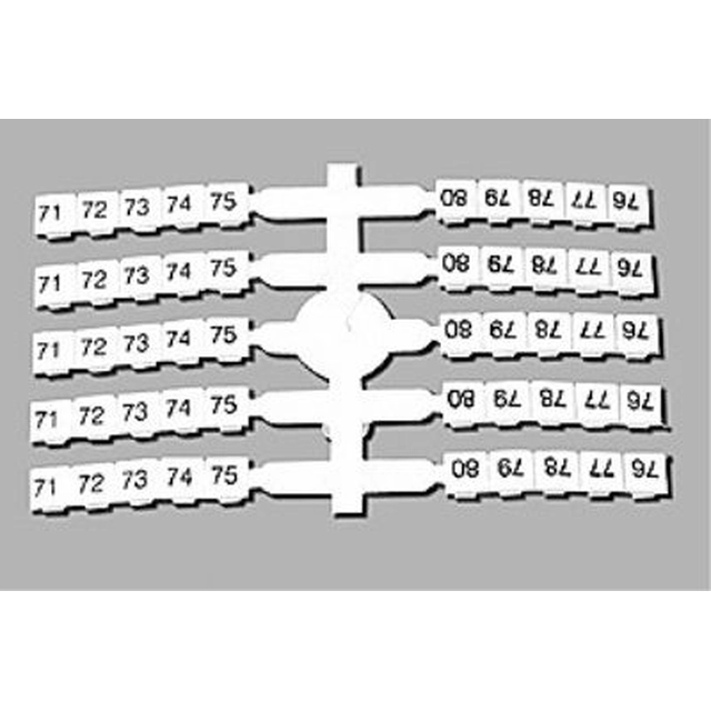 Eti-Polam Fleksibilni marker za tirne konektorje EO3 /L1, L2, L3, N, PE/ 40x5szt. (003901816)