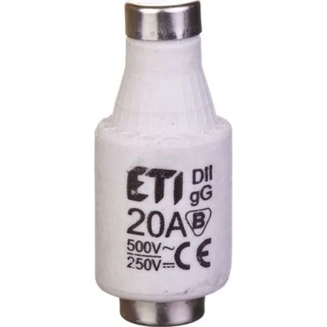 Eti-Polam Fusível 20A DII gG / BiWtz 500V AC/ 250V DC E27 002312406 /5szt./