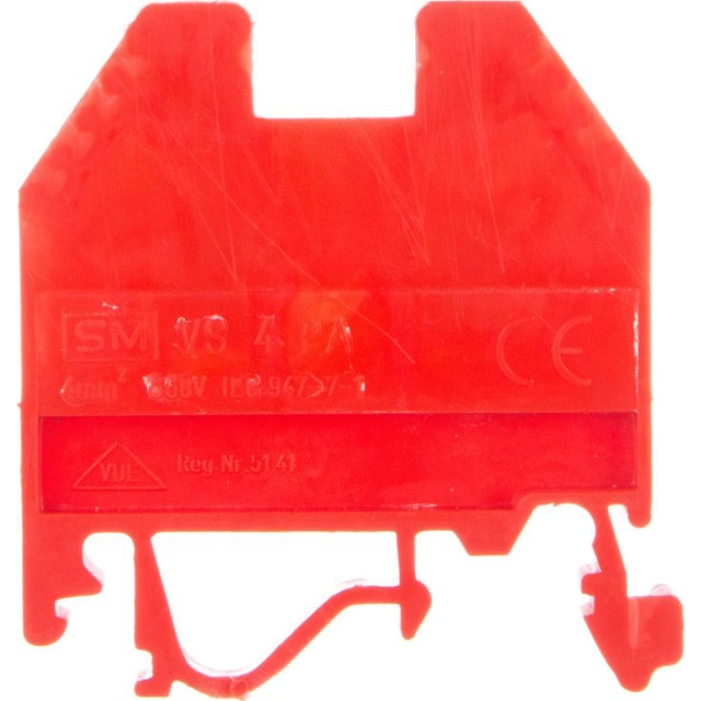 Eti-Polam gevindskinnestik 4mm2 rød VS 4 PA+ 003901039