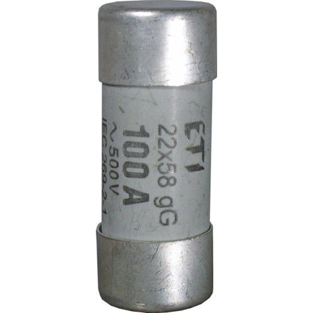 Eti-Polam Insert fusible cylindrique 22x58mm 80A gG 500V CH22/P avec poinçon (006711013)