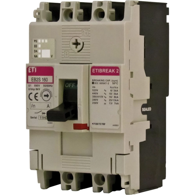 Eti-Polam Netzschalter 3P 160A 16kA ohne Regelung (EB2S 160/3LF)