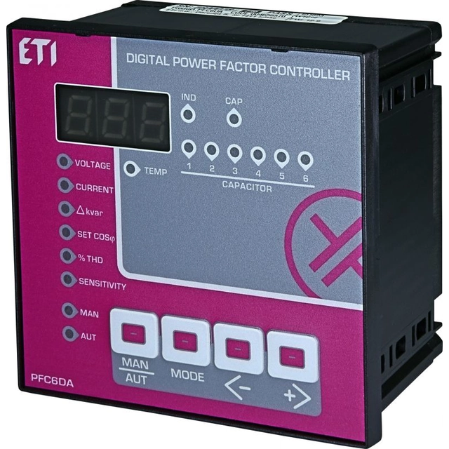 Eti-Polam võimsusteguri kontroller cos(fi) 6 astmeline CP PFC 6 DA (004656570)