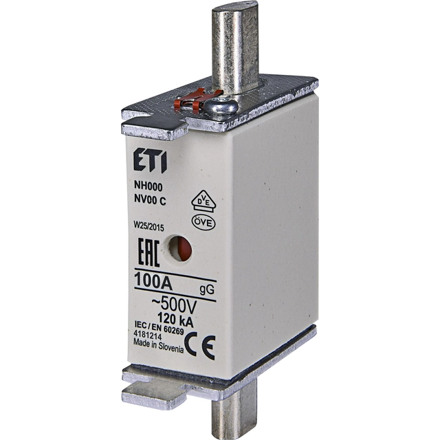 Eti-Polam Wkładka bezpiecznikowa COMBI NH00C 100A gG/gL 500V WT-00C (004181214)