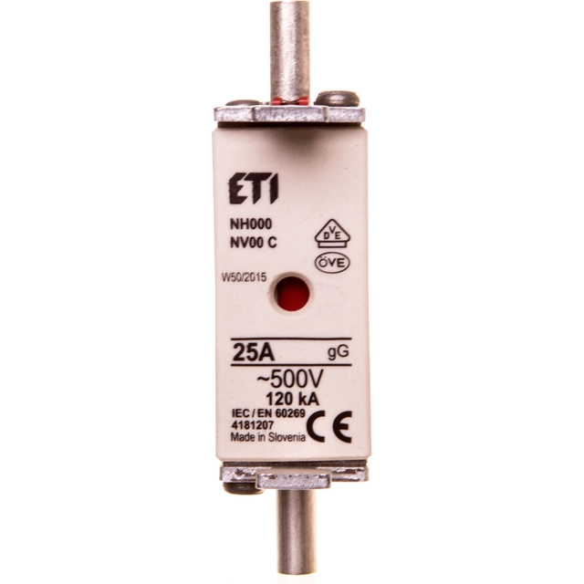 Eti-Polam Wkładka bezpiecznikowa COMBI NH00C 25A gG/gL 500V WT-00C (004181207)