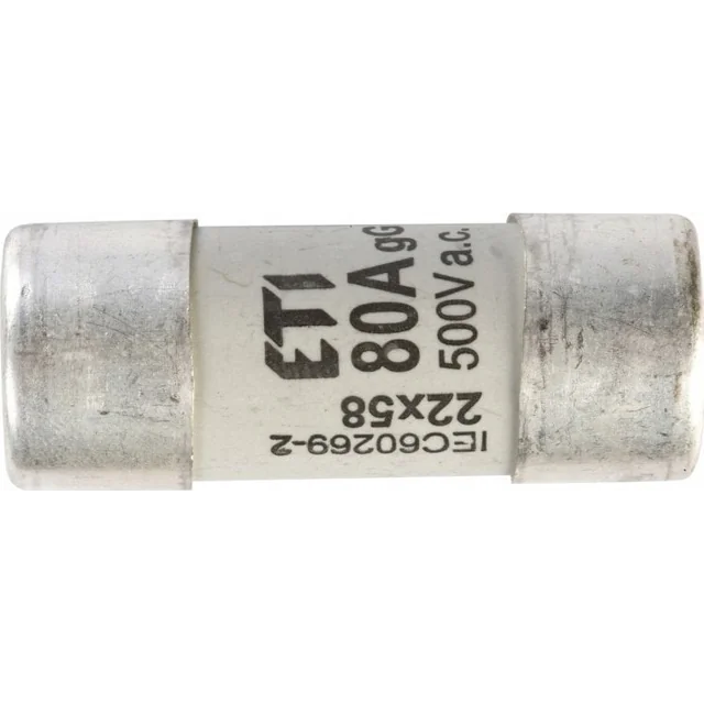 Etipo ETI Polam fuse link 002640023 gG 80A 22X58 cylindrical time-delay