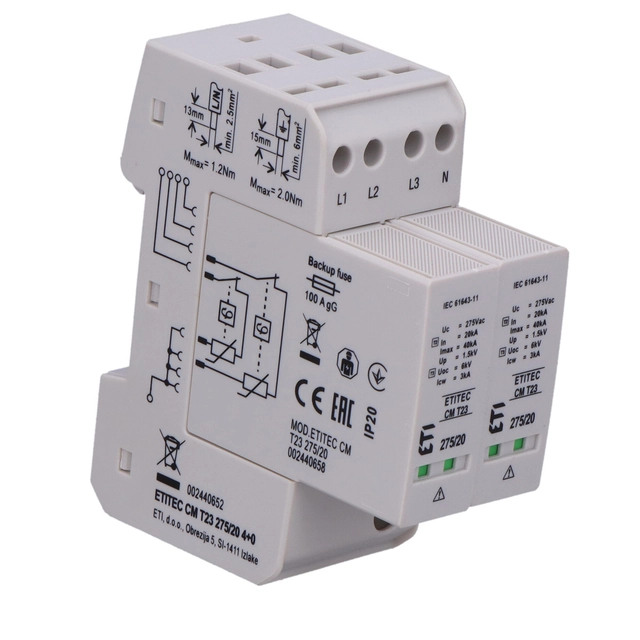 ETITEC CM modulär överspänningsavledare T23 275/20 4+0