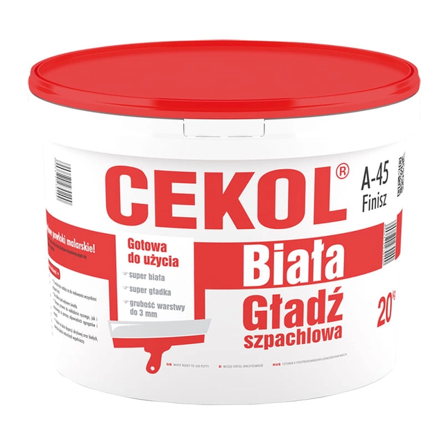 Έτοιμος λευκός στόκος A-45 Finisz Cekol 8 kg