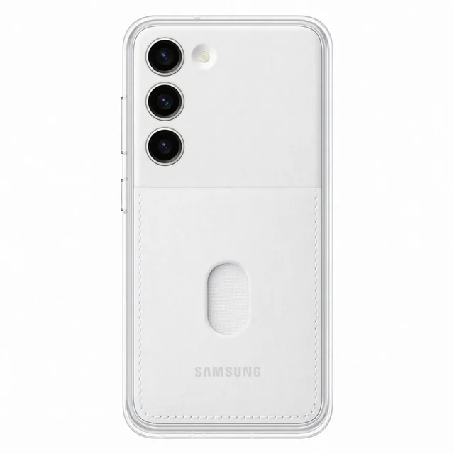 Etui Samsung Galaxy S23 Frame Cover z zamenljivimi hrbtišči, bel