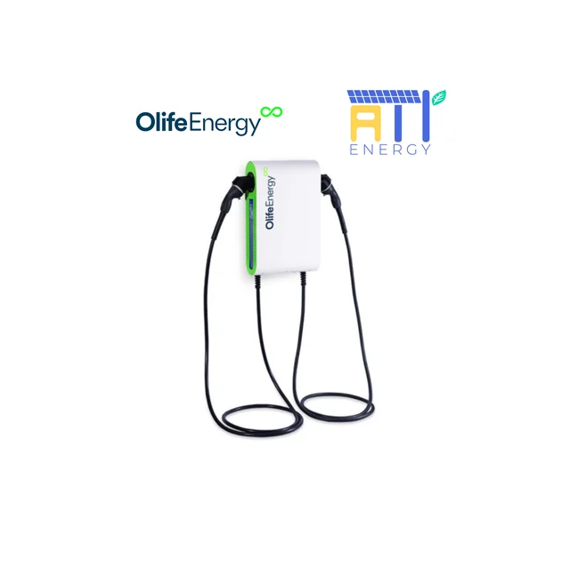 EV Charger OlifeEnergy DoubleBox Base with straight cable