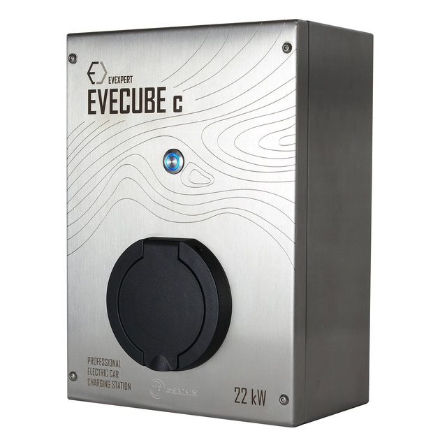 „EVECUBE C“ - 22kW kintamosios srovės įkrovimo stotelė (OCPP 1.6 + Smart WebServer + vartojimo matavimas + WiFi)