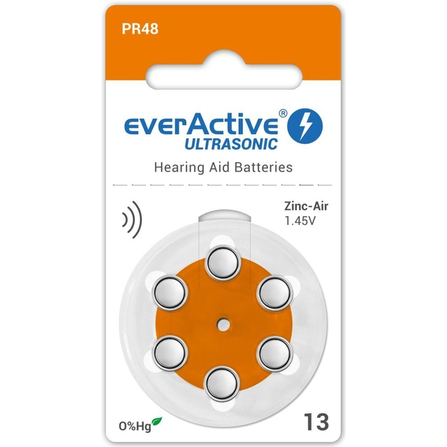 EverActive Hoortoestelbatterij PR48 6 st.