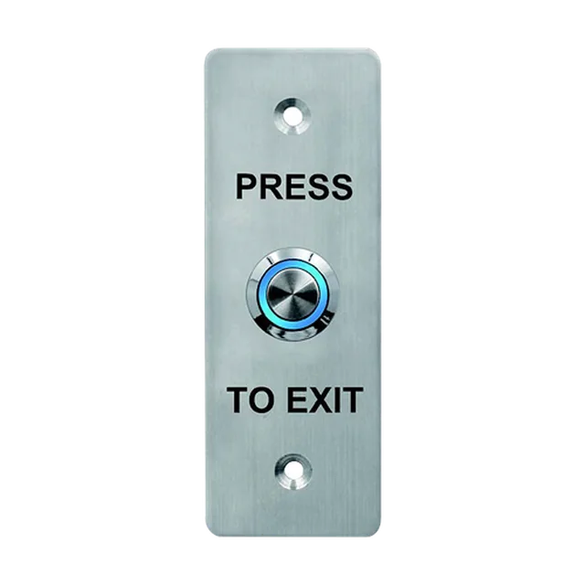 Exit button, recessed mounting, stainless steel, LED, NO-NC-COM, 115 x 40 mm CSB-408L