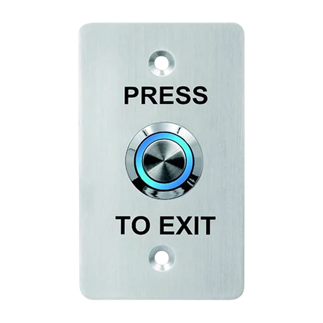 Exit button, recessed mounting, stainless steel, LED, NO-NC-COM, 86 x 50 mm CSB-508L